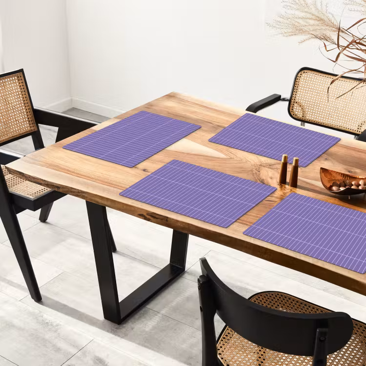 Placemat - 6 stuks - Patroon - Tegel - Lila — 5