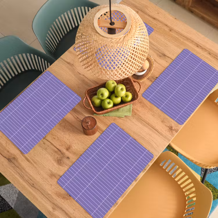 Placemat - 6 stuks - Patroon - Tegel - Lila — 6