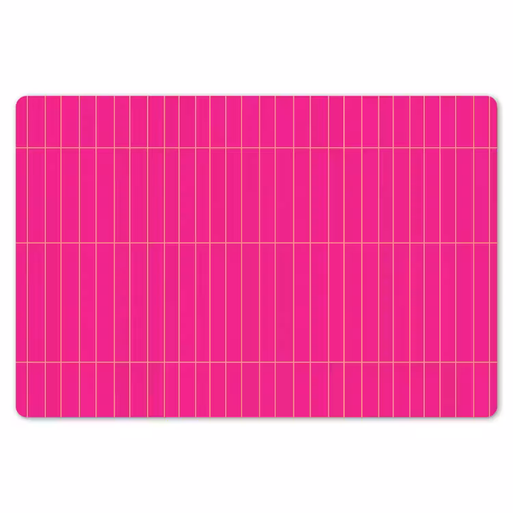 Placemat - 6 stuks - Patroon - Tegel - Magenta - Roze — 7