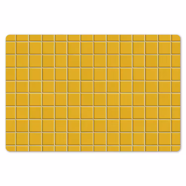 Placemat - 6 stuks - Patroon - Tegel - Okergeel — 7