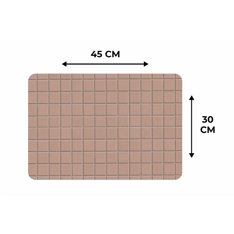 Placemat - 6 stuks - Patroon - Tegel - Oudroze — 3