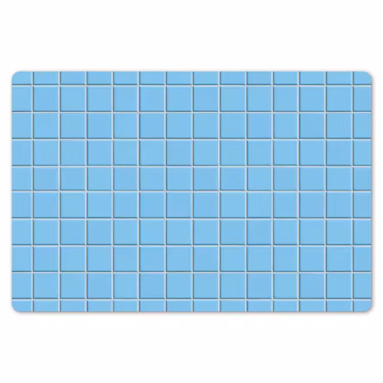Placemat - 6 stuks - Patroon - Tegel - Pastel - Blauw — 7