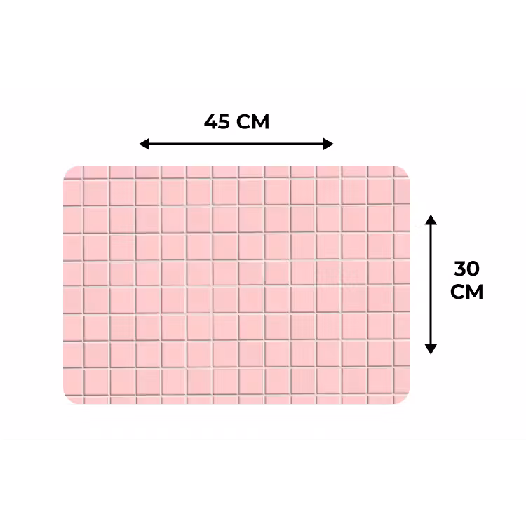 Placemat - 6 stuks - Patroon - Tegel - Pastelroze — 3