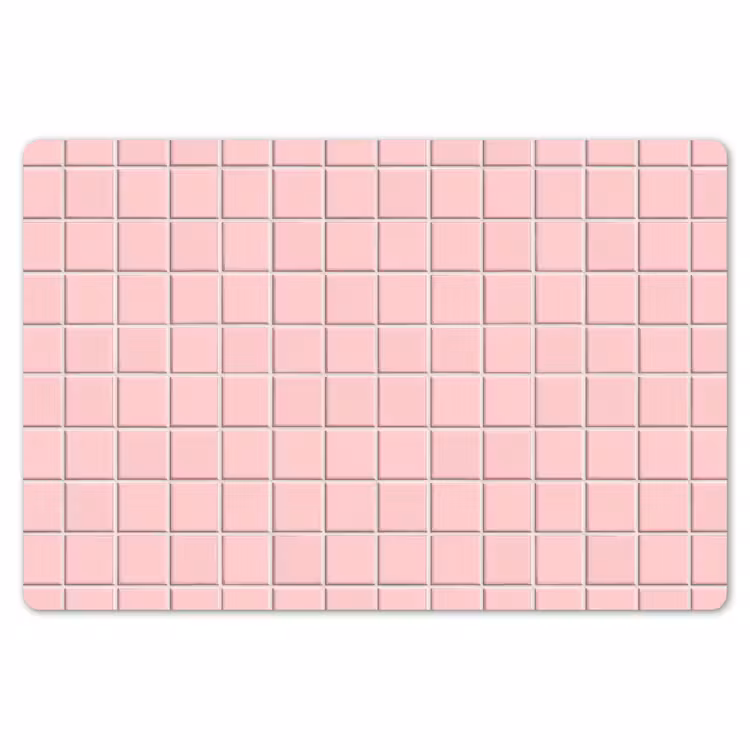 Placemat - 6 stuks - Patroon - Tegel - Pastelroze — 7