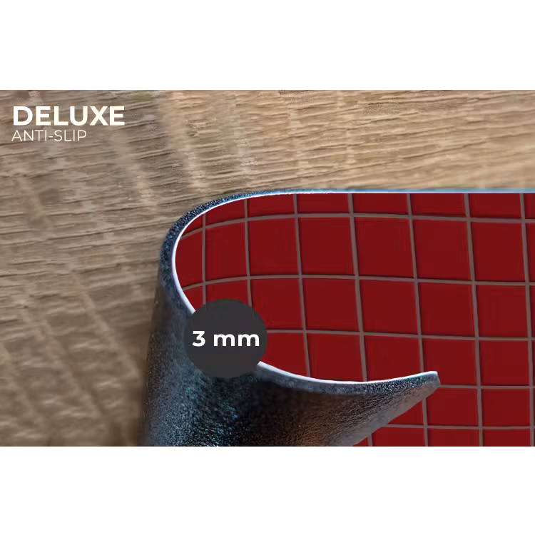 Placemat - 6 stuks - Patroon - Tegels - Burgundy — 4