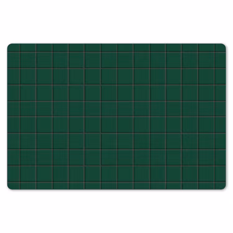 Placemat - 6 stuks - Patroon - Tegels - Dennen - Groen — 7