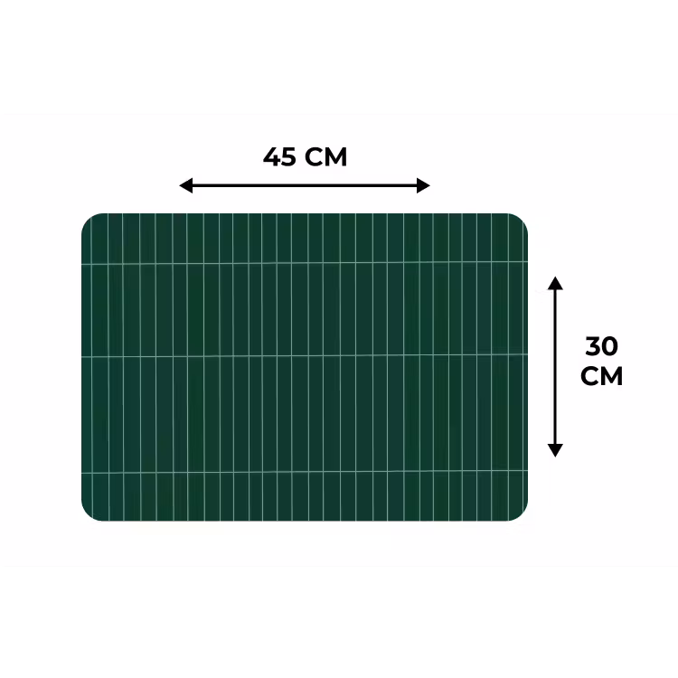 Placemat - 6 stuks - Patroon - Tegels - Donkergroen — 3