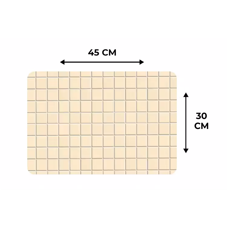 Placemat - 6 stuks - Patroon - Tegels - Gebroken - Wit — 3