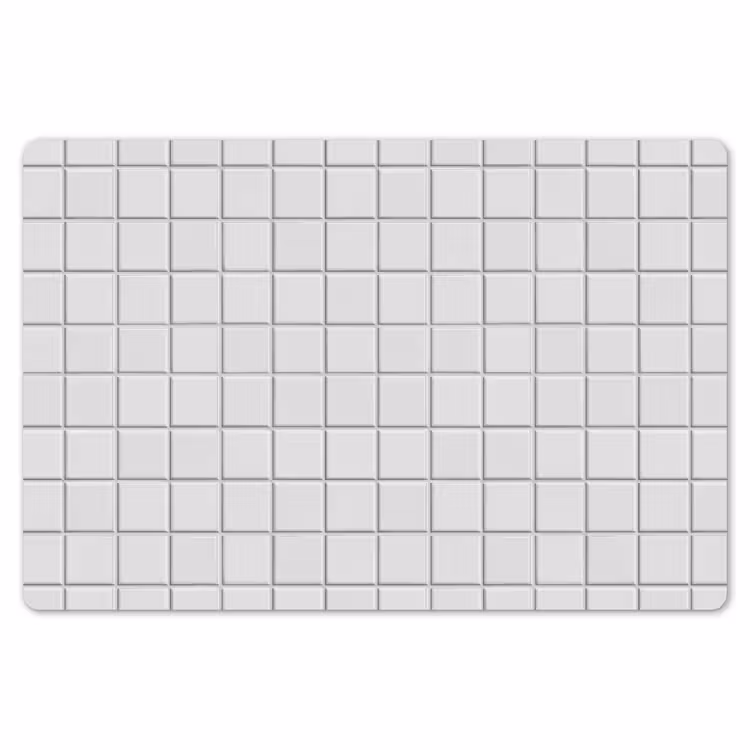Placemat - 6 stuks - Patroon - Tegels - Grijs - Wit — 7
