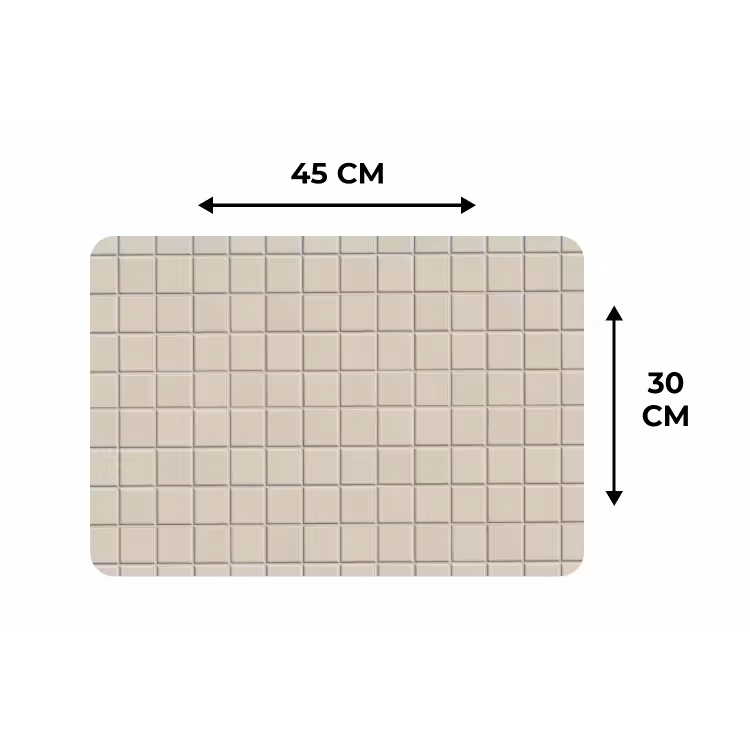 Placemat - 6 stuks - Patroon - Tegels - Taupe — 3