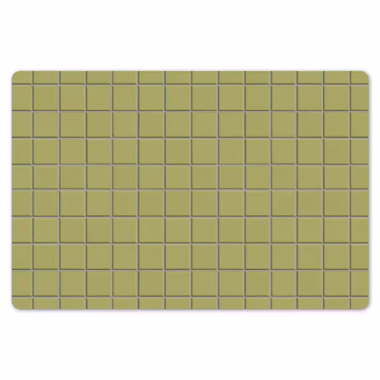 Placemat - 6 stuks - Tegel - Patroon - Olijfgroen — 7