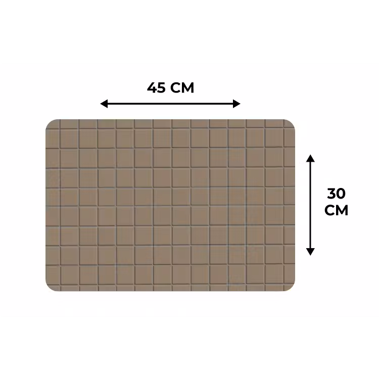 Placemat - 6 stuks - Tegel - Patroon - Taupe — 3