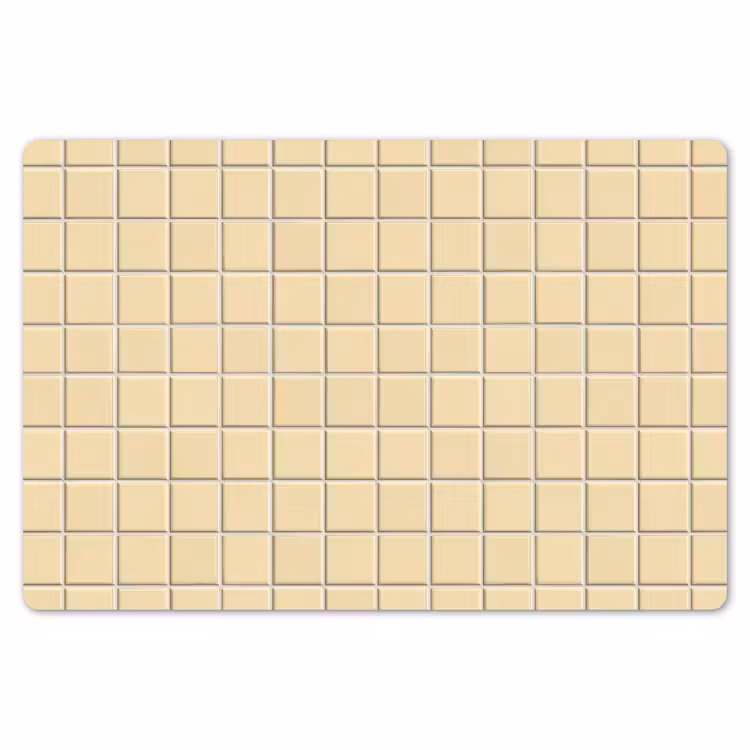 Placemat - 6 stuks - Tegels - Patroon - Crème — 7