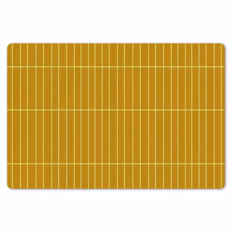 Placemat - 6 stuks - Tegels - Verticaal - Mosterdgeel — 7