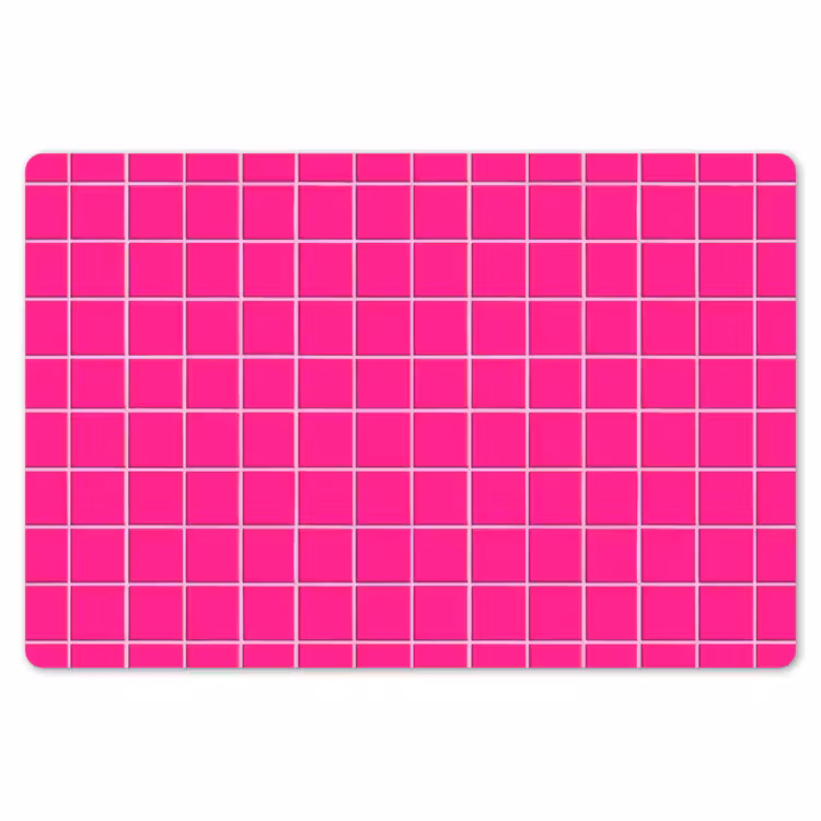 Placemat - 6 stuks - Tegels - Vierkant - Fuchsia — 7