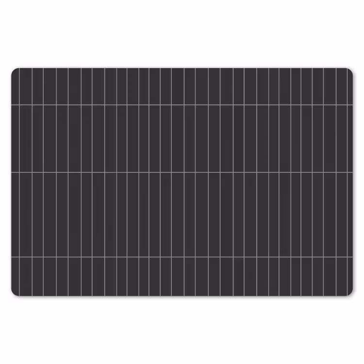 Placemat - 6 stuks - Verticaal - Wandtegel - Donkergrijs — 7