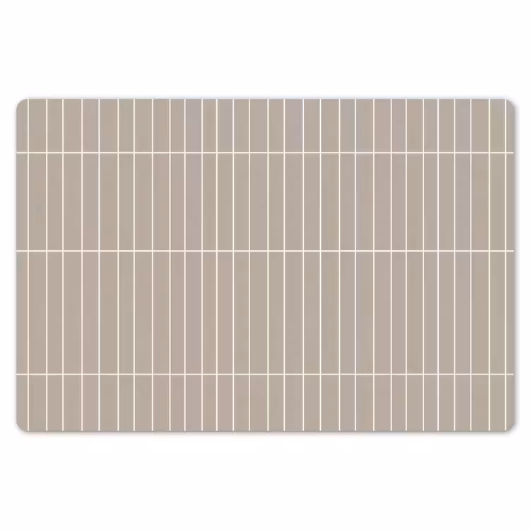 Placemat - 6 stuks - Verticaal - Wandtegel - Licht Beige — 7