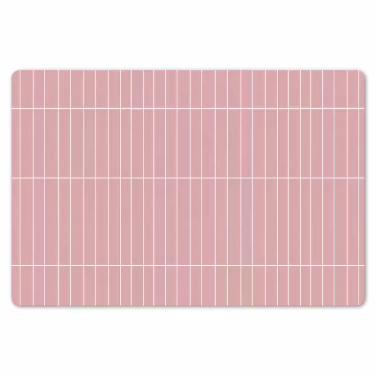 Placemat - 6 stuks - Verticaal - Wandtegel - Lichtroze — 7