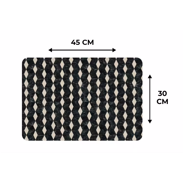 Placemat - 6 stuks - Geometrisch - Patroon - Marmer - Groen — 3