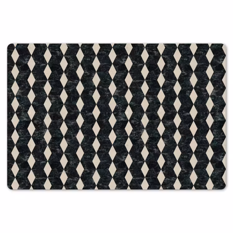 Placemat - 6 stuks - Geometrisch - Patroon - Marmer - Groen — 7