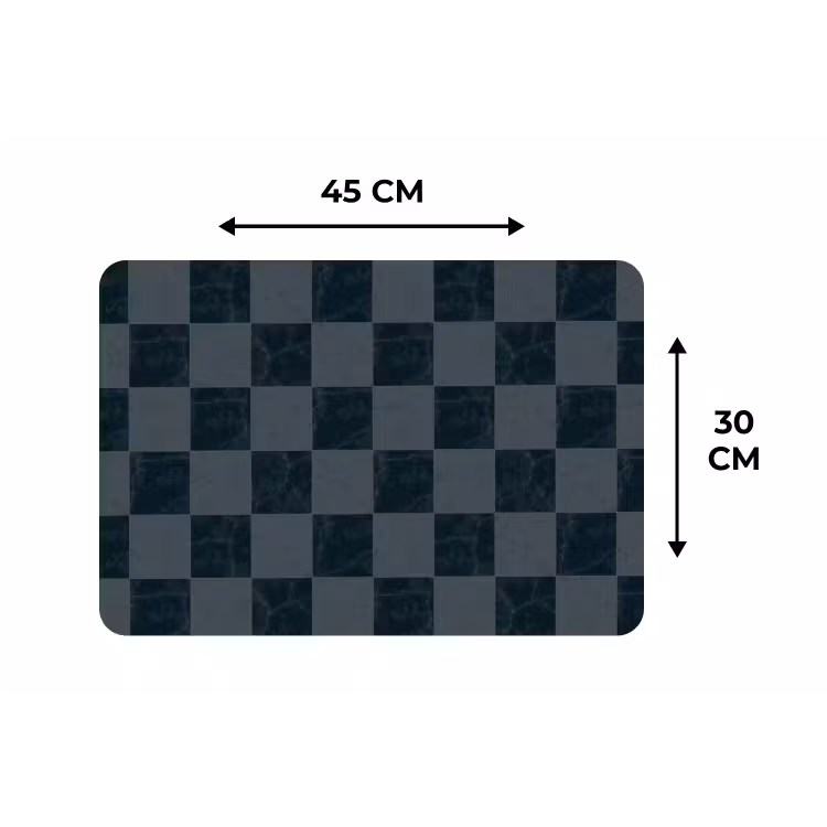 Placemat - 6 stuks - Marmer - Patroon - Antraciet — 3