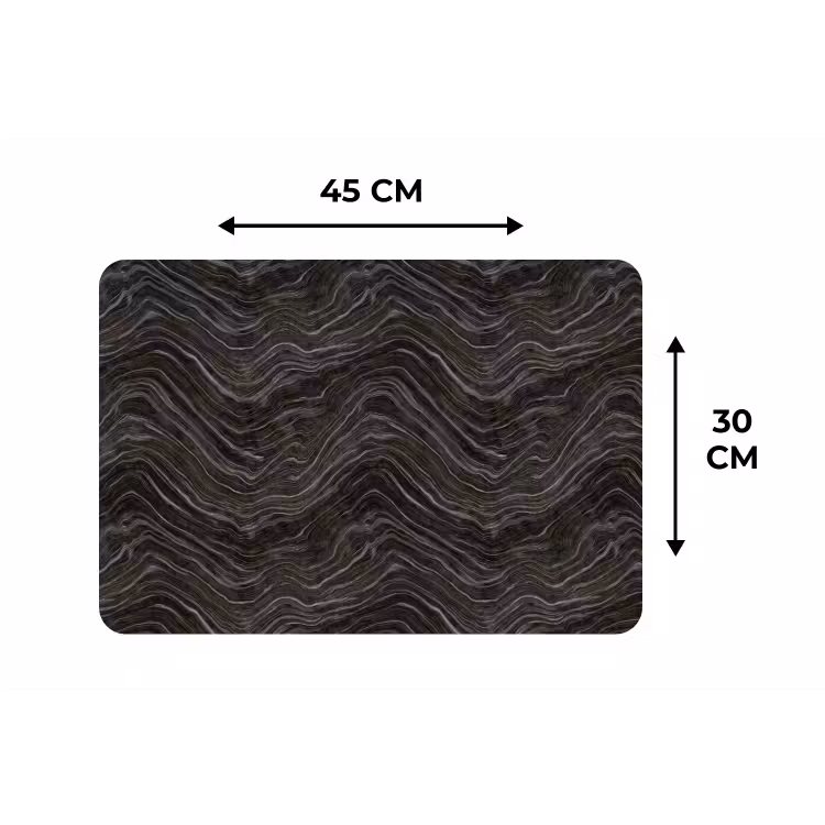 Placemat - 6 stuks - Patroon - Contrast - Antraciet — 3