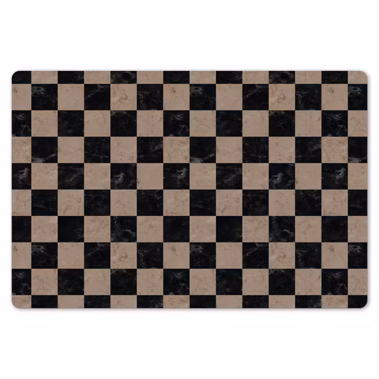 Placemat - 6 stuks - Patroon - Dambord - Marmer — 7