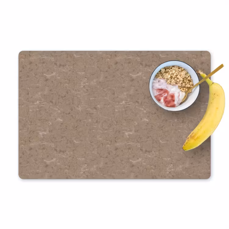 Placemat - 6 stuks - Patroon - Kalksteen - Beige — 1