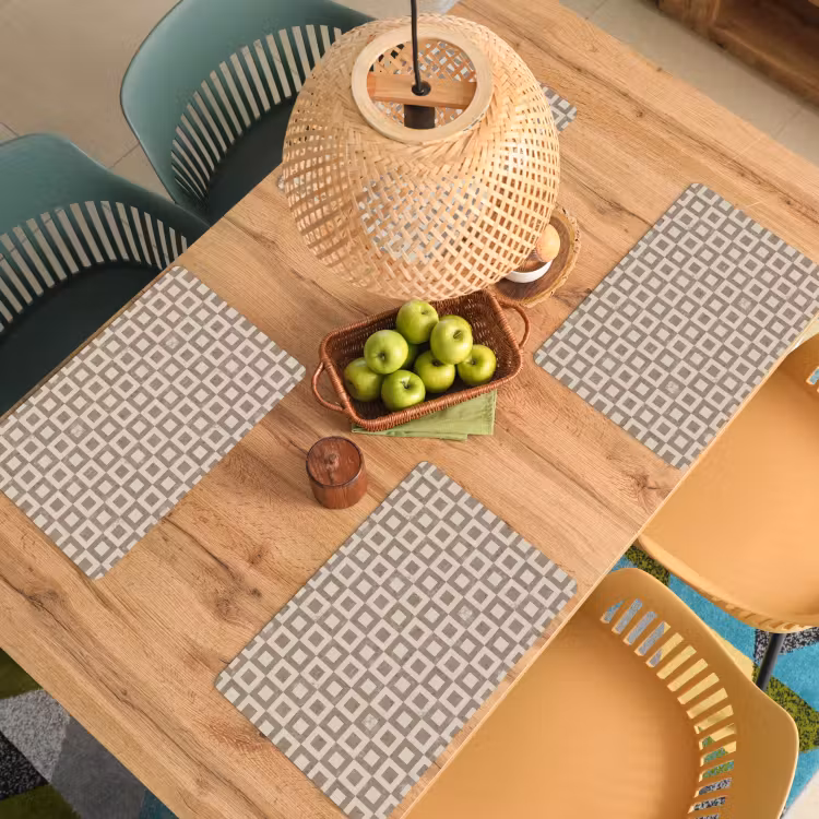 Placemat - 6 stuks - Patroon - Marmer - Beige — 6