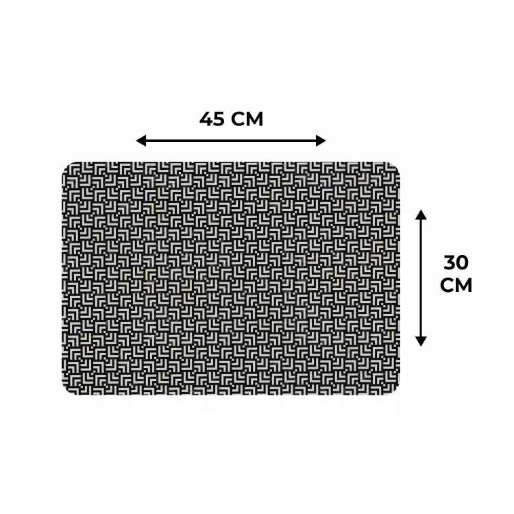 Placemat - 6 stuks - Patroon - Marmer - Zwart — 3