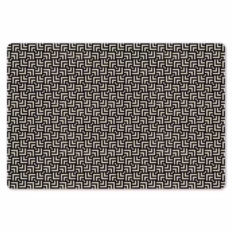 Placemat - 6 stuks - Patroon - Marmer - Zwart — 7