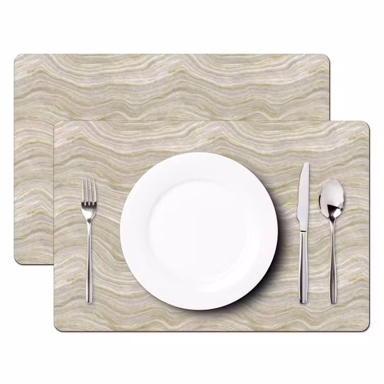 Placemat - 6 stuks - Patroon - Sereen - Groen — 2