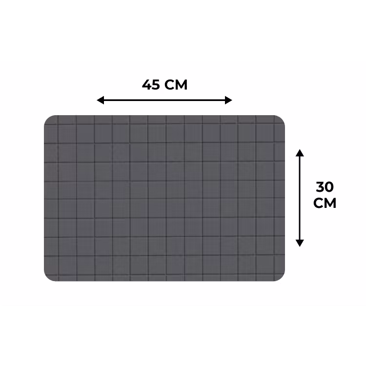 Placemat - 6 stuks - Patroon - Tegel - Grafiet - Grijs — 3