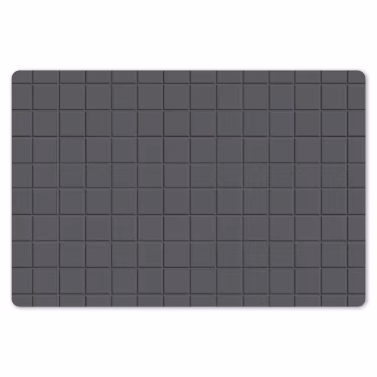 Placemat - 6 stuks - Patroon - Tegel - Grafiet - Grijs — 7