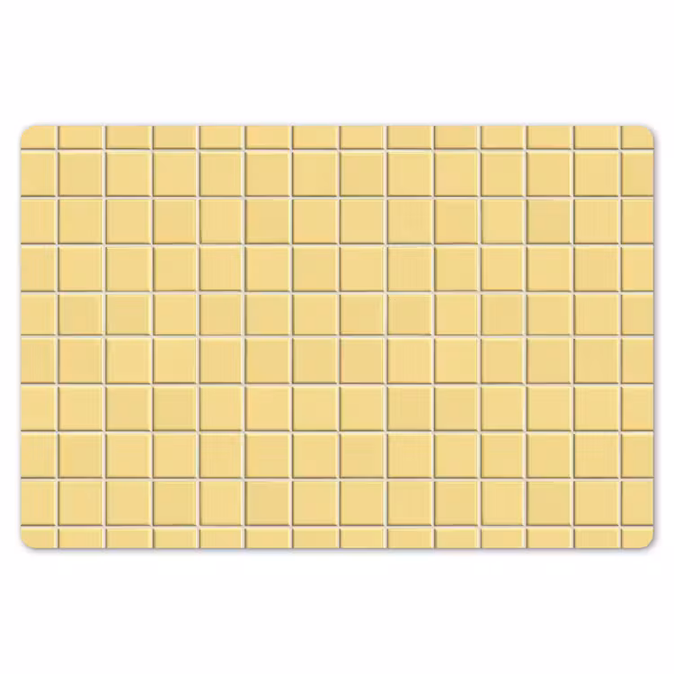 Placemat - 6 stuks - Patroon - Tegels - Geel — 7
