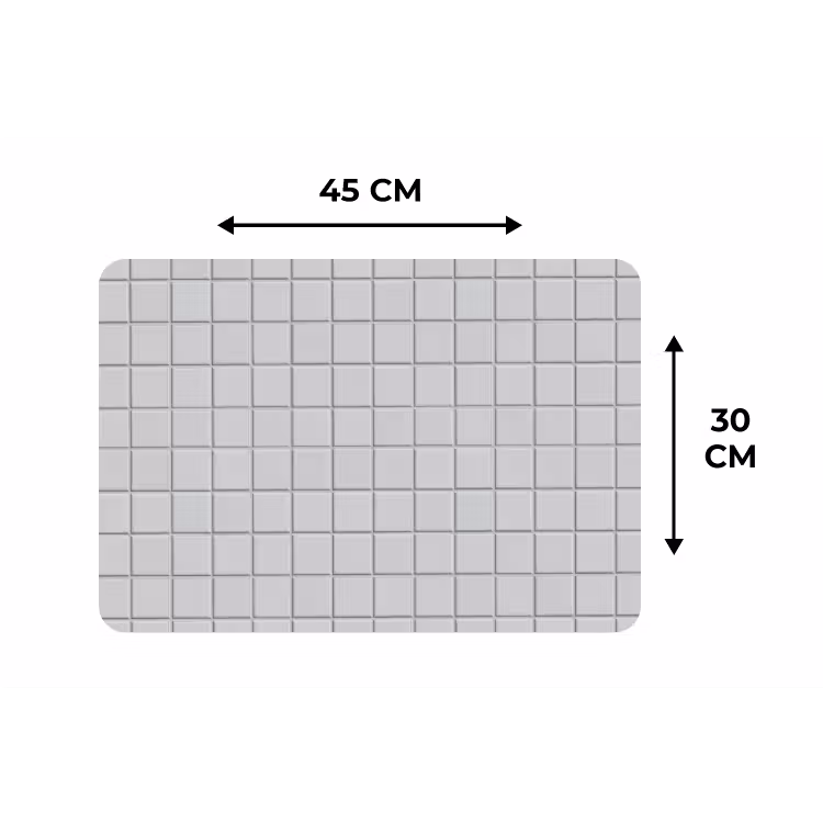 Placemat - 6 stuks - Patroon - Tegels - Licht - Grijs — 3