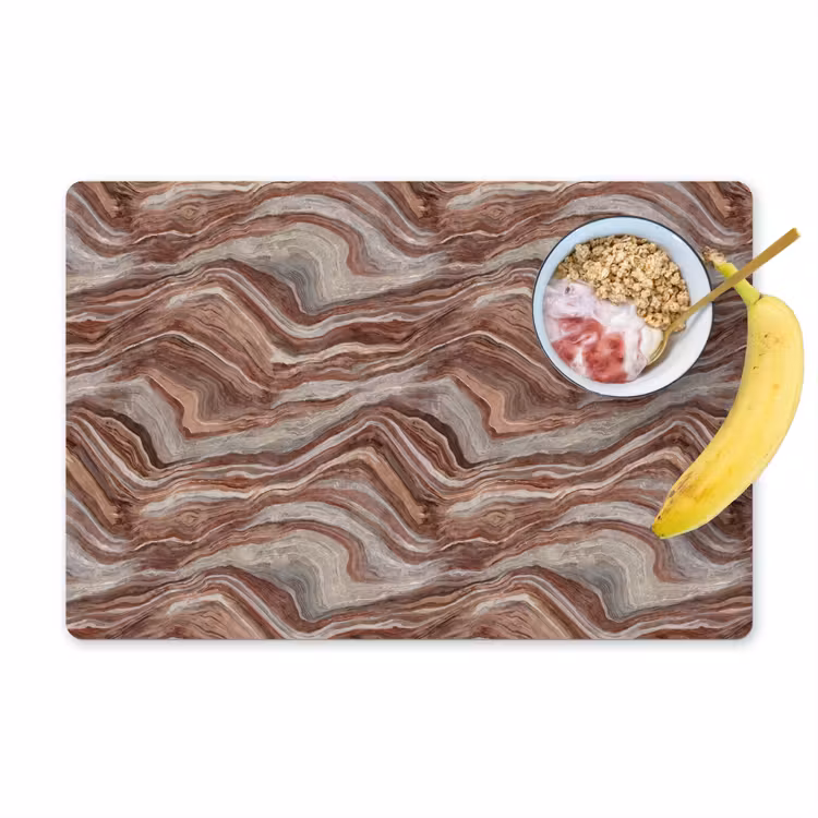 Placemat - 6 stuks - Patroon - Zandsteen - Travertijn — 1