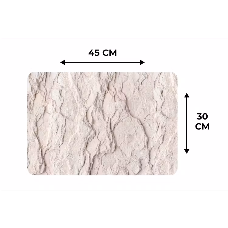 Placemat - 6 stuks - Rots - Structuur - Natuur - Beige - Abstract — 3