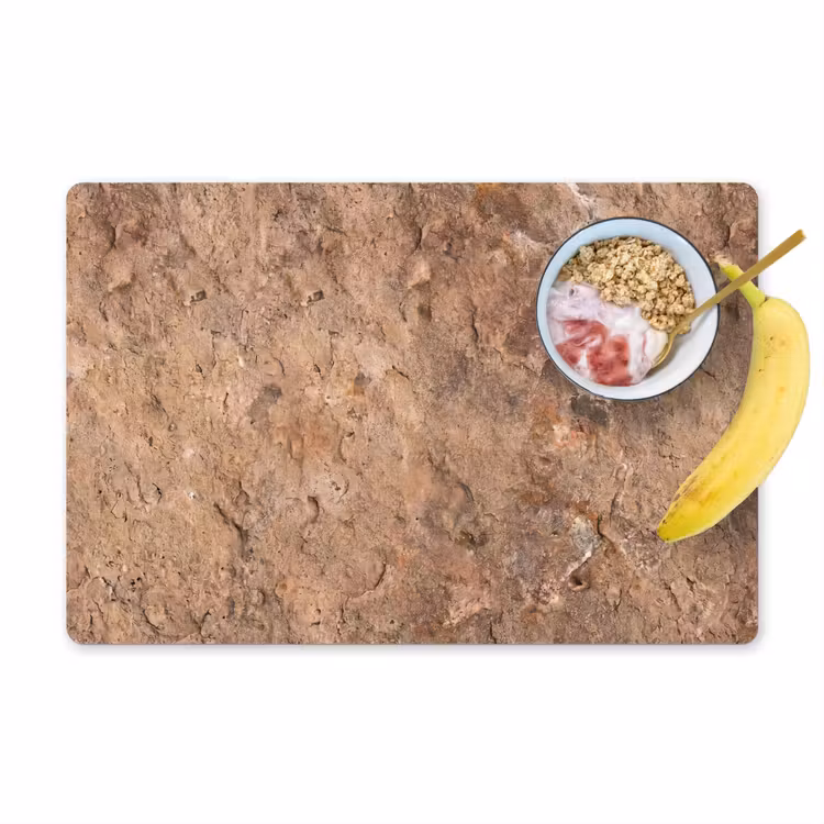 Placemat - 6 stuks - Steen - Natuur - Textuur - Abstract - Bruin — 1