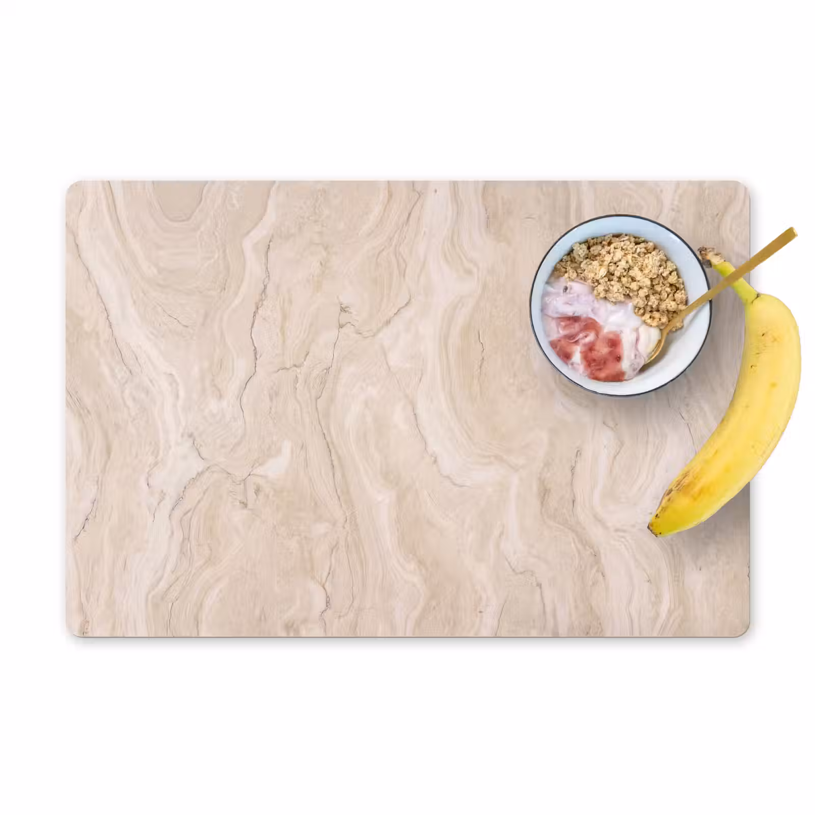 Placemat - 6 stuks - Marmer - Patroon - Beige - Steen - Abstract — 1