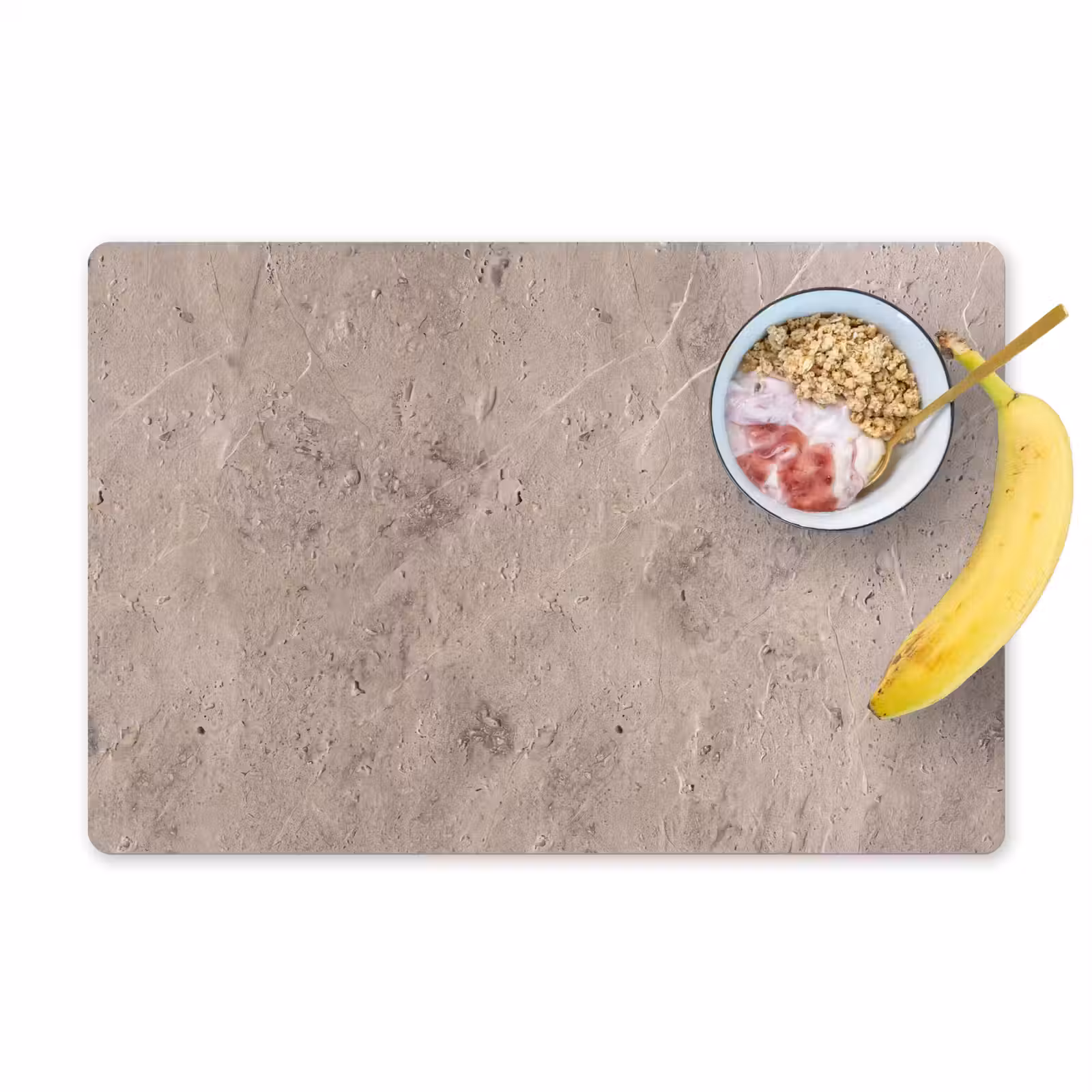Placemat - 6 stuks - Textuur - Steen - Patroon - Rustiek - Beige — 1