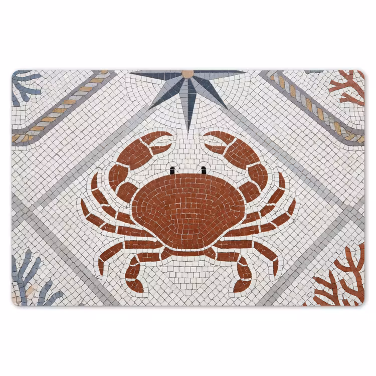 Placemat - 6 stuks - Dier - Mozaïek - Zee - Klassiek - Bruin — 7