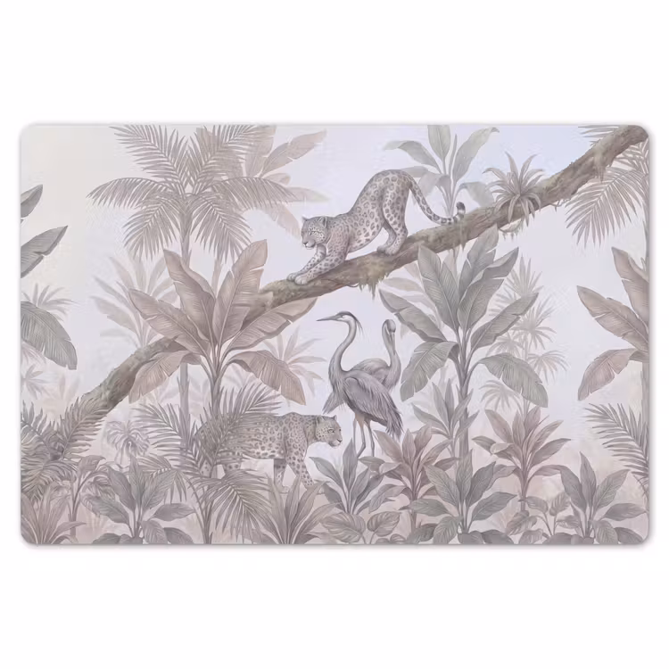 Placemat - 6 stuks - Kat - Vogel - Jungle - Illustratie - Dieren — 7