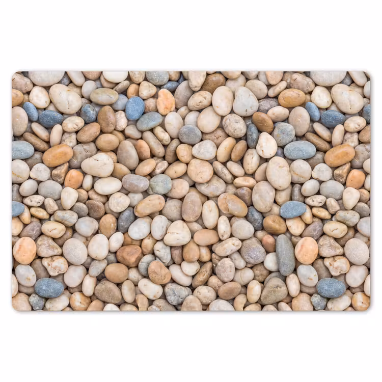 Placemat - 6 stuks - Kiezelstenen - Natuur - Textuur - Beige - Grijs — 7
