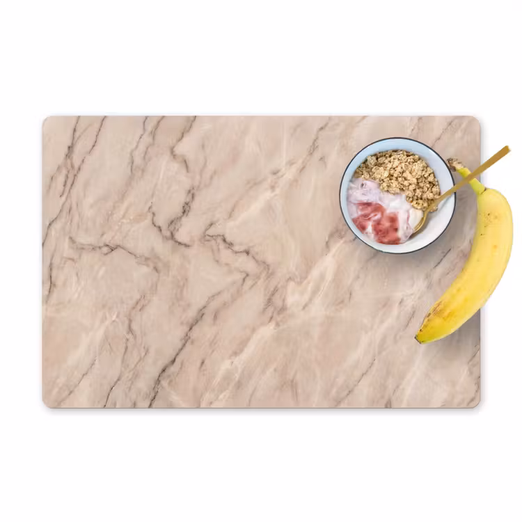 Placemat - 6 stuks - Marmer - Patroon - Abstract - Modern - Beige — 1