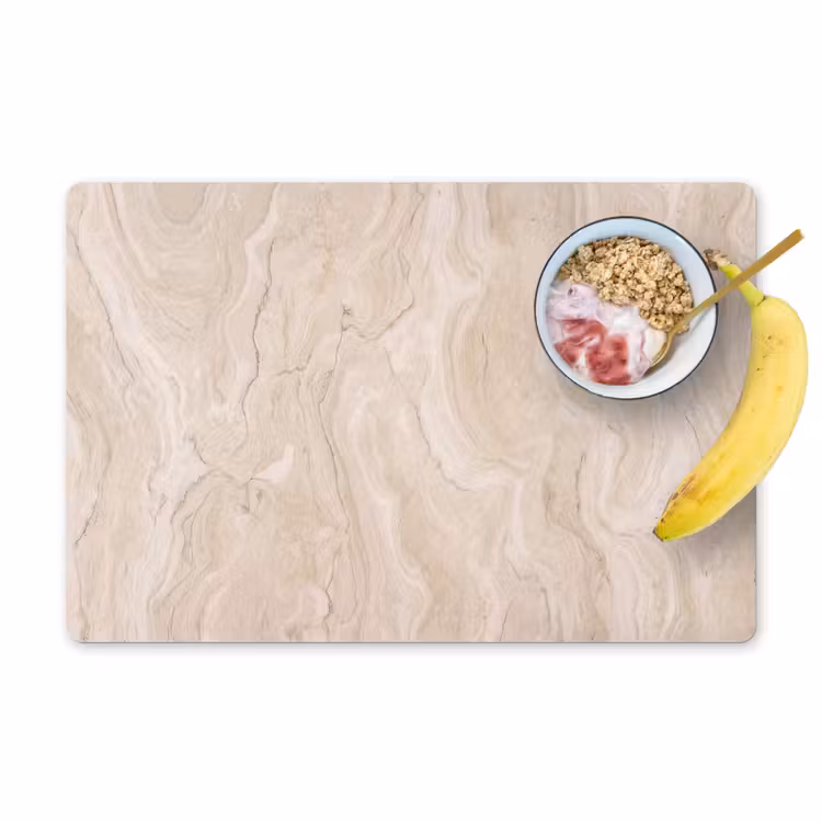 Placemat - 6 stuks - Marmer - Patroon - Beige - Steen - Abstract — 1