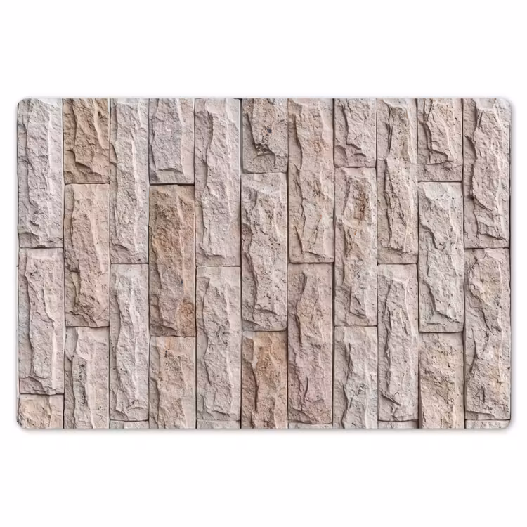 Placemat - 6 stuks - Muur - Steen - Ruw - Beige - Textuur — 7