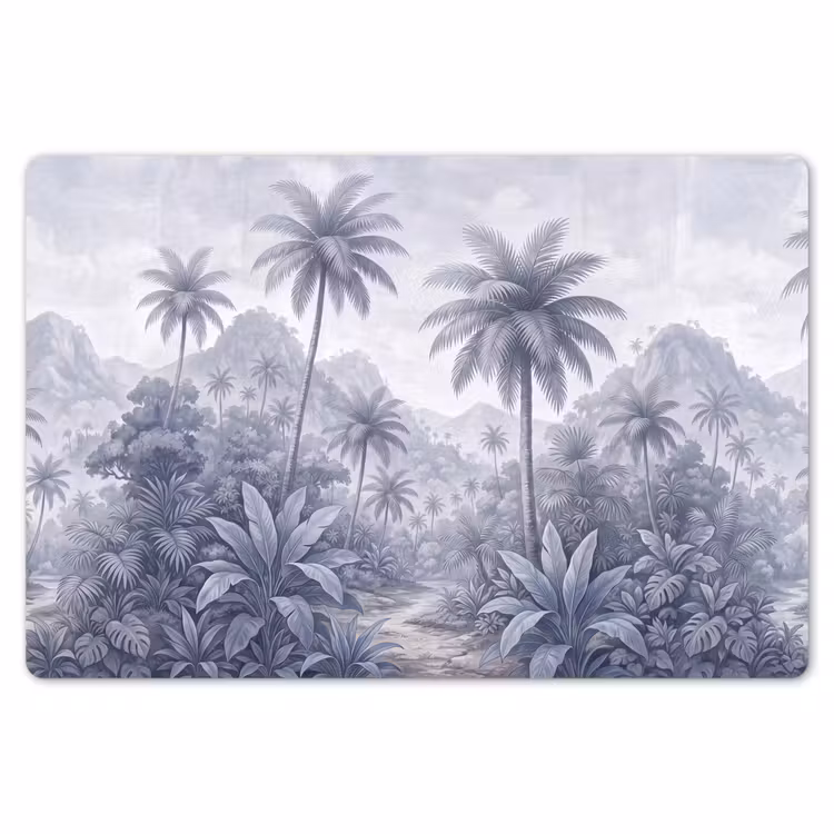 Placemat - 6 stuks - Natuur - Boom - Tropisch - Landschap - Blauw — 7