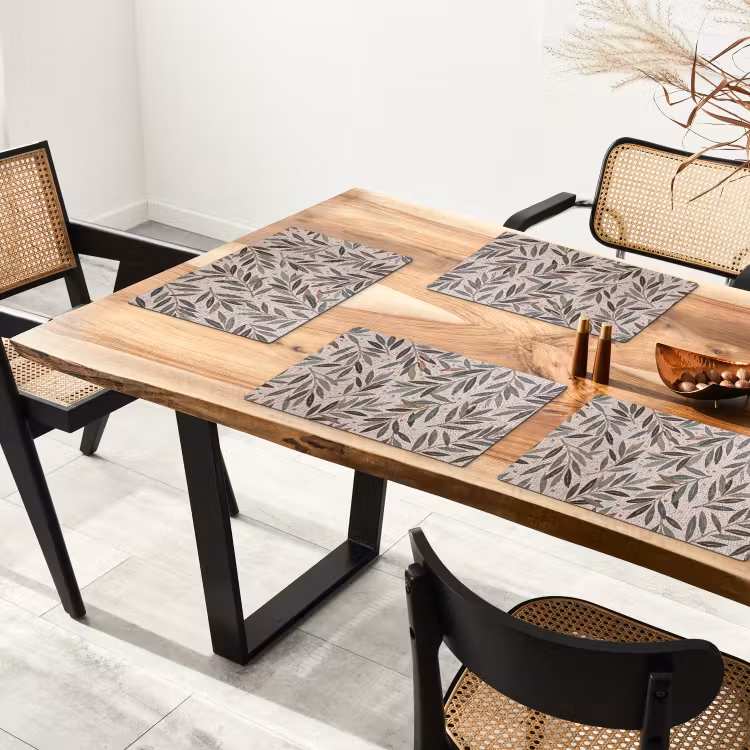 Placemat - 6 stuks - Plant - Blad - Mozaïek - Groen — 5
