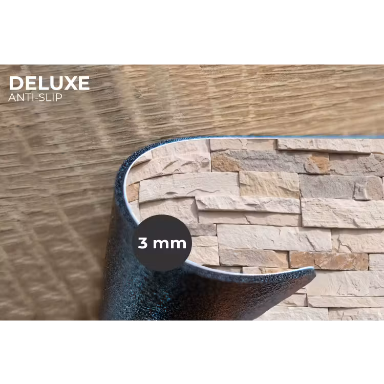 Placemat - 6 stuks - Steen - Muur - Textuur - Rustiek - Beige — 4